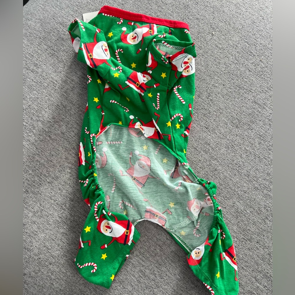 New with tags dog pajamas with Santa print‎ - Picture 5 of 5